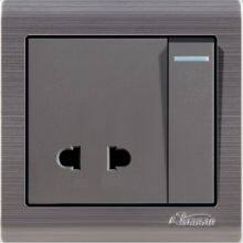 Metal Series 7pin Wall Switch Socket For Iraq ,Cambodia, Bangladesh Market thumbnail-5