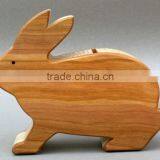 Wood Shapes Craft Wooden Animai Toy /Mini Rabbit Toy