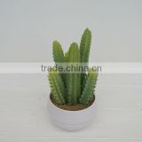 Indoor decorative artificial plants artificial cactus with melamine pot