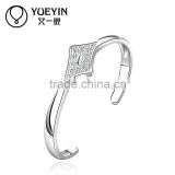 Newest Mixed Styles Factory Price Silver Plated Adjustable Open Bangle