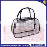 Custom Two Handles Plastic Carry Cosmetic Bag