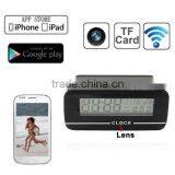 Electrotnic Clock P2P Camera With Smart Phone Higt-end-qualty