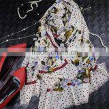 Wholesale Good Quality Custom White Silk Screening Neck Scarf thumbnail-3