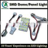 T10 W5W BA9S Festoon 24-SMD LED Panel Lights for Interior Map Dome Light