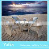 Cheap Modern Design Glass Tea Table Rattan Chairs Furniture