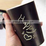 Hot-selling Black Matte Writing Message Ceramic Mug thumbnail-2