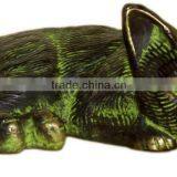 Brass Relaxing Cat Showpiece 4"