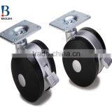 2016 Newest 3-inch Black Metal Plate Nylon Plastic Rivet Swivel Caster With Brake thumbnail-6