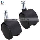 2015 Cheap Good 50mm Nylon PU Waterproof Double Swivel Office Chair Caster Wheels thumbnail-5