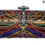 CB0122-11 New hot sell high quality fashion lady small handbag with nice shining stones decorate for party of cluth