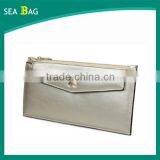 Summer Latest Style Long Golden pu Wallet Ladies Fancy Hand Purse Women Slim Wallet Soft thumbnail-2