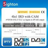 professional 4 in 1 dvb-t/t2 dvb-s/s2 dvb-c cccam ird digital satellite receiver china