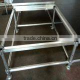 Used Mobile Stage 3'x3' Aluminum Convenient Stage With Rubber Surface For Sale