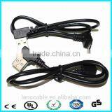 1M Black 90 Degree Usb2.0 Charging Cable thumbnail-5