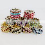 Newest Design Cheap Colorful Rhinestone Stretch Ring Jewelry thumbnail-1