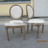Wholesale Luxury White Wooden Design Louis XV Chair Used Dining Chair