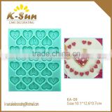 K-sun cake decorative tools heart letter alphabet Silicone lace mold reposteria
