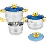 15PC Stainless Steel Caucepan Casserole Frypan Kettle and Nylon Tools Cookware Set thumbnail-2