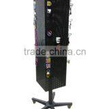 Metal Floor Standing Movable Rotating 4 Sided Display Stand thumbnail-2