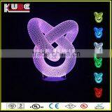 Rechargeable Remote Control Battery Led Table Lamp With 3D Illusion