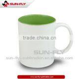 Sublimation Ceramic Inner Color Printed Mug Green (SFS-MG02) thumbnail-1