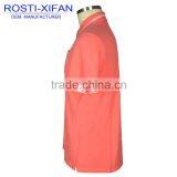 100% Cotton Pique Fabric Men's Orange T-shirt Short Sleeve Summer thumbnail-2