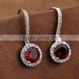 Jewelry Fashion Crystal Drop Ruby Earrings thumbnail-5