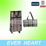 Promotion Eco Friendly Portable Folding Shopping Trolley Bag With Wheels