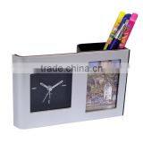 Decorative Table Clock With Pen Holder 2016