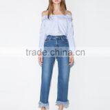 Women's Long Sleeve Loose Fit Off Shoulder Tops thumbnail-3