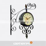 DEHENG Iron Hanging Wall Clock for Outdoor Station thumbnail-2