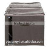 Canvas Sturdy Divided Multi-compartment Storage Box, See-Through Window Zipper Storage Box thumbnail-6