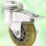 All Size Hardware Wheel Transparent Pu Locking Swivel Industrial Casters