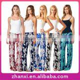 Hot Sale Women Printing Chrysanthemum Pants Female