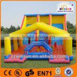 Pop Commercial Grade CE Inflatable Double Splash Water Slide WSS-054