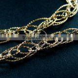 18cm 14K Light Gold Plated Brass Faceted Rhombic Link Fashion DIY Bracelet Supplies 1900059 thumbnail-2