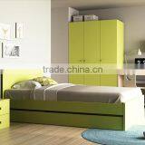 Queen Bunk Cheap Price Children Bedroom Furniture In Green Color thumbnail-4