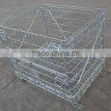 Best-selling Metal Wire Mesh Container With 4 Legs Metal Storage Cage thumbnail-2