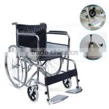 High quality manual folding steel standard size wheelchair