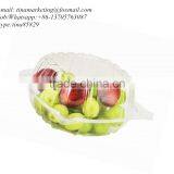 Clear Hinged Plastic Food Take Out To-Go Container,Clamshell Fruit/Cake/Salad Pack Box thumbnail-3