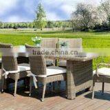 2017 Trade Assurance Most Popular Leisure Royal Design Heavy-duty pe Rattan Handmade Dining Table Set Designs thumbnail-1