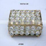 Glass Diamond Box With in Nickel Finish thumbnail-1