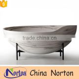 Customized natural stone shell shaped bathtub for hotel project NTS-BA042L