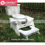 Potty Step Stool Nesting Poop Stoop Set - High Poop Stoop Full-Squat Stool and Low Platform Poop Stoop Foot Stool thumbnail-1