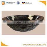China Black Granite Counter Basin With Natural Surface Outside thumbnail-1