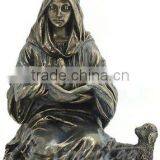 Home Decoration Metal Crafts Bronze Mary and Baby Jesus Statue for Sale thumbnail-3