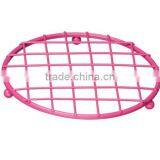 Hot Pink Powder Coating Stylish Iron Metal Fruit Basket Hanger Holders Racks for Kitchen Organizer Storage thumbnail-2