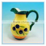 Grape Handpainted Dolomite Ceramic Water Jug thumbnail-1