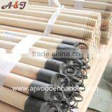 Two-times Polished Solid Wooden Broom Handle Domed thumbnail-2