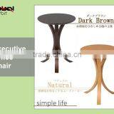 Home Furniture Round Shape Wooden End Tea Table Round High Coffee Table thumbnail-1